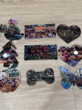 Disney Thomas kinkade Mickey Minnie lilo Acrylics Christmas ornaments